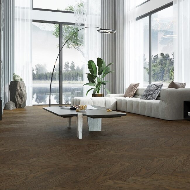 Кварцевый паркет Quartz Parquet Английская елка 33-413 Дуб Брауни Кварцевый паркет Quartz Parquet Английская елка 33-413 Дуб Брауни