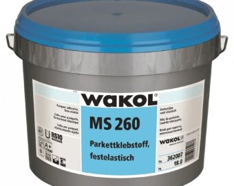 Клей паркетный жесткоэластичный WAKOL 1К MS 260 18 кг.