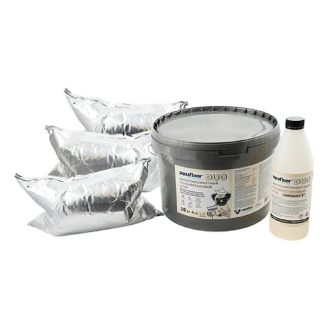 Двухкомпонентный полиуритановый клей Aquafloor "DUO" 10 кг.