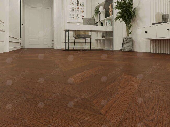 Французская ёлка Alpine Floor Chateau EW203-09 Дуб Браун Стори
