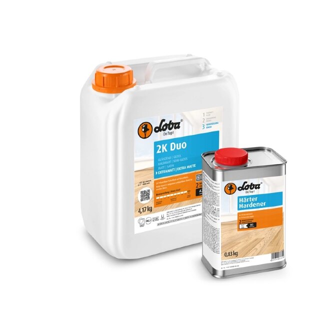 Лак пaркетный LOBADUR WS 2K Duo полуматовый 5 кг.