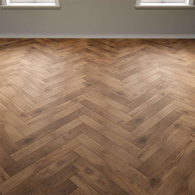 Паркет Венгерская ёлка Legend Дуб Walnut Грецкий орех Harmony UV-лак 16 мм