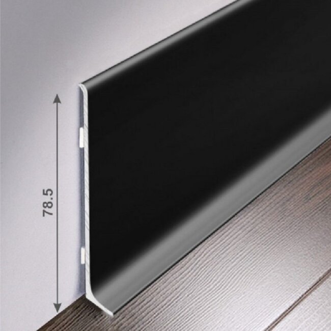 Плинтус Bonkeel Prof AL80 Алюминиевый Черный 