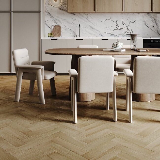 Кварцевый ламинат Fargo Herringbone 44-88174-003 Дуб Аттика