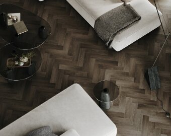 Кварцевый ламинат Fargo Herringbone 44-62W921 Дуб Кальвадос