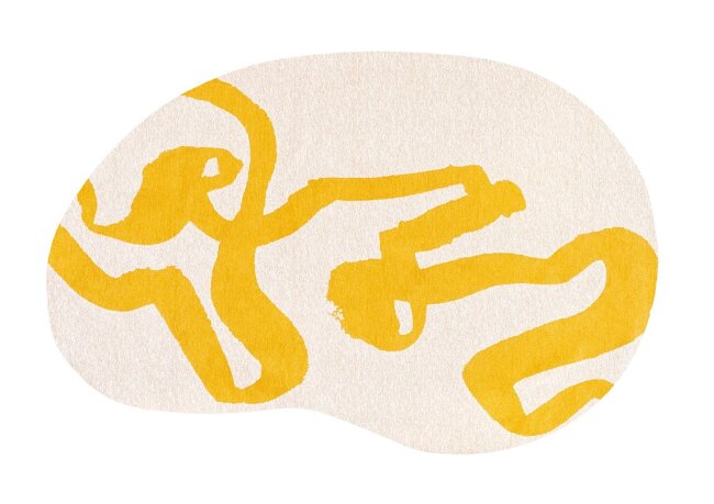 Ковер Louis De Poortere Craft Ribbon 2084 Pure Yellow Peanut