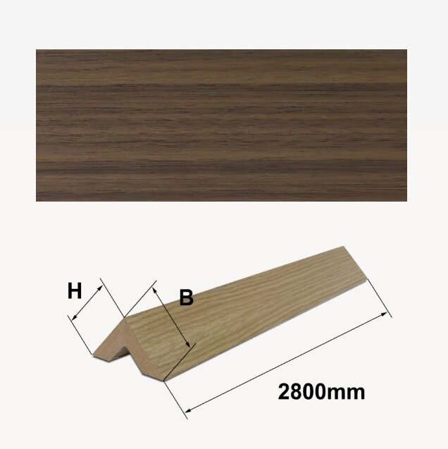 Шпонированный 2-х сторонний брус Finitura Орех американский 40х40х2800 мм