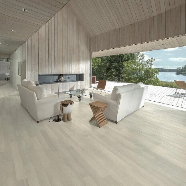 Паркетная доска Karelia Essence Oak 4 Story 138 Tender White 1-s