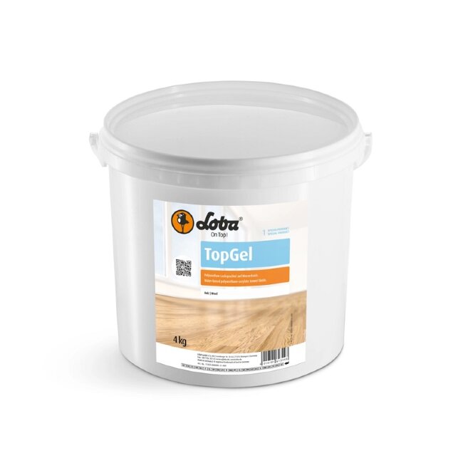 Полиуретановый гель-шпатлевка на водной основе LOBADUR WS TopGel 4 кг.
