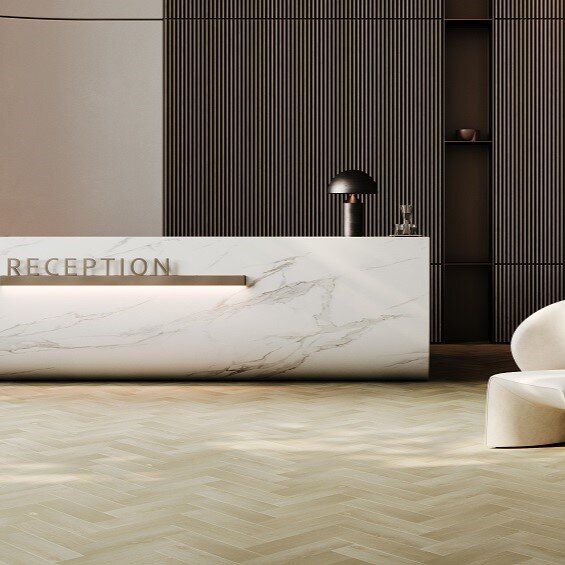 Кварцевый ламинат Fargo Herringbone 44-653-41 Дуб Атлантик