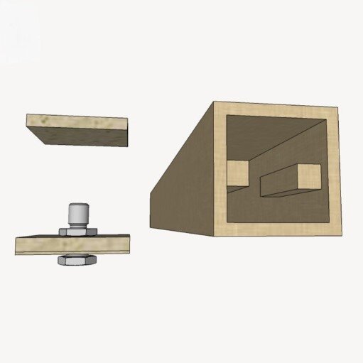 Крепежный комплект для 4-х стороннего лайтбруса (шпон)