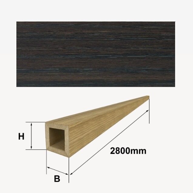 Шпонированный 4-х сторонний брус Finitura Дуб арт 24 40х40х2800 мм