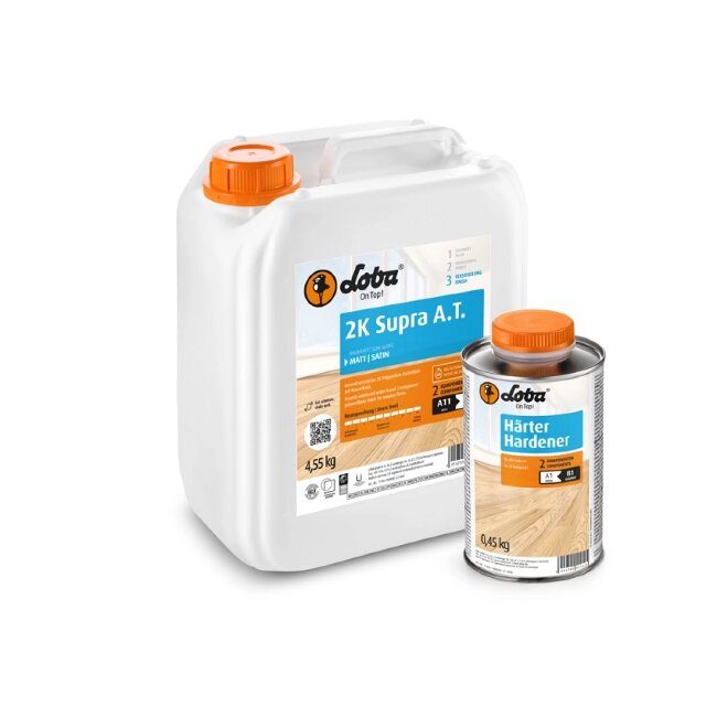 Лак для паркeта LOBADUR 2K ПУ Supra AT полуматовый 5 л. Лак для паркeта LOBADUR 2K ПУ Supra AT полуматовый 5 л.