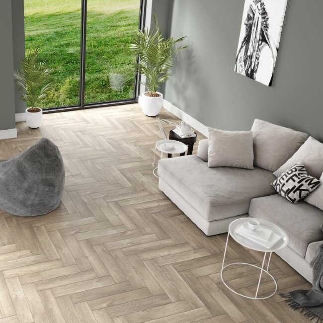 ПВХ плитка Alpine Floor ДУБ НАТУРАЛЬНЫЙ ОТБЕЛЕННЫЙ