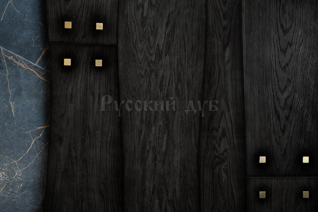 Криволинейный паркет Дуб Кижи с заклепками шелковый лак 3-х слойный T&G  Рустик 760...2200х120...190х16 мм