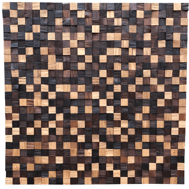 Стеновые панели Капа Дуб/Термо Ясень колотый 300x300x4-16 мм