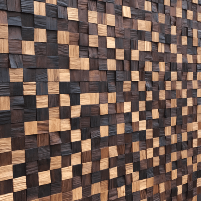 Стеновые панели Капа Дуб/Термо Ясень колотый 300x300x4-16 мм