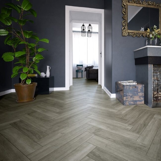 SPC ламинат ёлочка Aberhof 1687