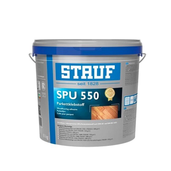 Клей паркетный 1К ПУ модифицированный силаном Stauf SPU-550 Твердо-эластичный 18 кг. Клей паркетный 1К ПУ модифицированный силаном Stauf SPU-550 Твердо-эластичный 18 кг.
