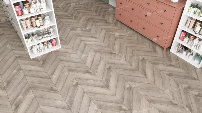 LVT плитка Alpine Floor CHEVRON ECO 20-8 Дуб Исида