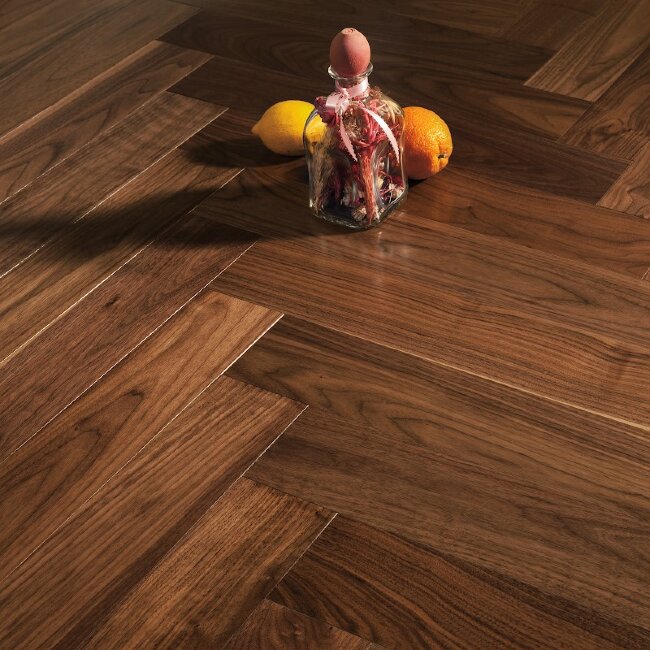 Английская елка Coswick 90⁰,T&G Американский орех 1374-1101-30 Натуральный лак S&B