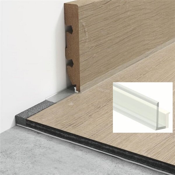 Гибкий ПВХ профиль Pergo Hydrostrip для водостойкой отделки плинтуса 15000x5x5 мм