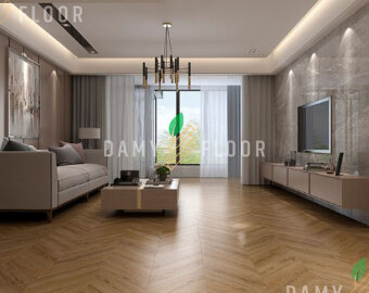SPC ламинат елочка Damy Floor Chevron Лувр