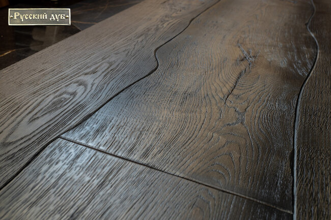 Криволинейный паркет Дуб Кижи шелковый лак 3-х слойный T&G  Рустик 760...2200х120...300х16 мм Криволинейный паркет Дуб Кижи шелковый лак 3-х слойный T&G  Рустик 760...2200х120...300х16 мм