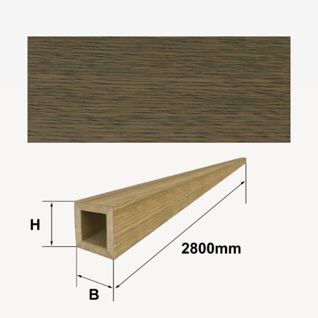 Шпонированный 4-х сторонний брус Finitura Дуб арт 19 40х40х2800 мм