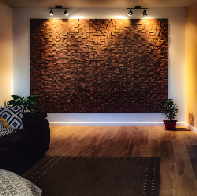 Стеновые панели Капа Венге 300x300x6-18 мм Стеновые панели Капа Венге 300x300x6-18 мм