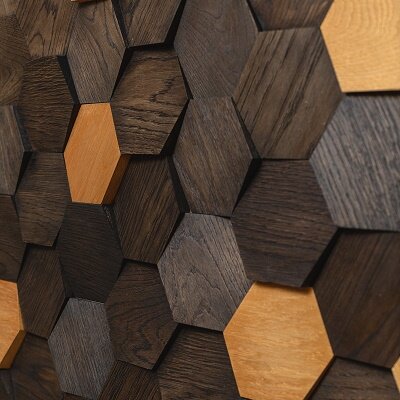 Стеновые панели Соты Спил 347x300x6-16 мм Стеновые панели Соты Спил 347x300x6-16 мм