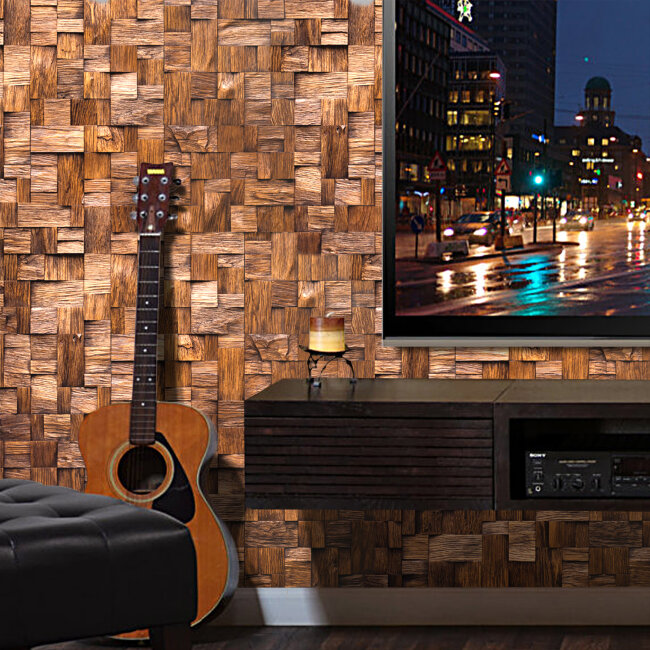 Стеновые панели Хауз Мокко 300x300x6-18 мм Стеновые панели Хауз Мокко 300x300x6-18 мм