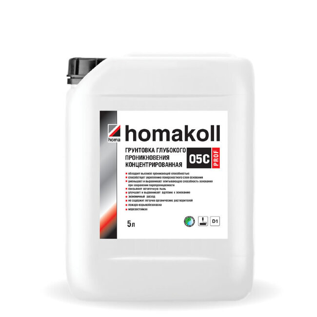 Грунтовка Homakoll 05 C Prof (концентрат) водно-дисперсионная 5 кг