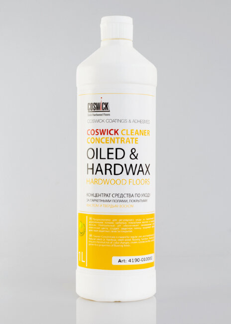 Концентрат средства по уходу за пaркетными полами, покрытыми маслом и твердым воском Coswick 4190-010000 1.0 л Концентрат средства по уходу за пaркетными полами, покрытыми маслом и твердым воском Coswick 4190-010000 1.0 л