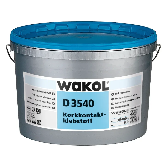 Клей контактный для пробки на основе акрилатной дисперсии WAKOL D 3540 5 кг. Клей контактный для пробки на основе акрилатной дисперсии WAKOL D 3540 5 кг.