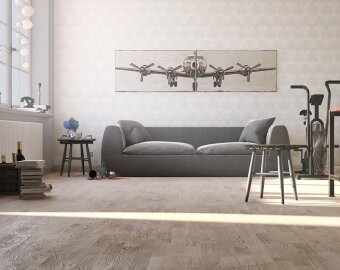 Паркетная доска PolarWood Классик 3П Дуб Тундра белая матовый лак