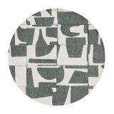 Ковер Louis De Poortere Craft Papercut 9361 Sea Spray Ø 140 см, Круглый