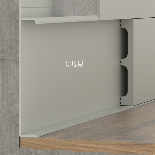 Скрытый плинтус Pro Design UNIVERSAL 235 . Анодированный