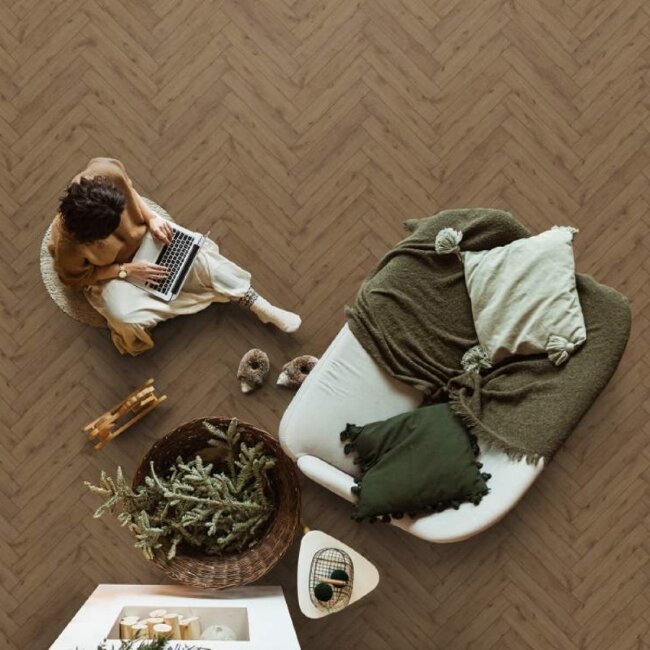 Ламинат Английская елка Aberhof Art Chateau ABF507 Дуб Барраган