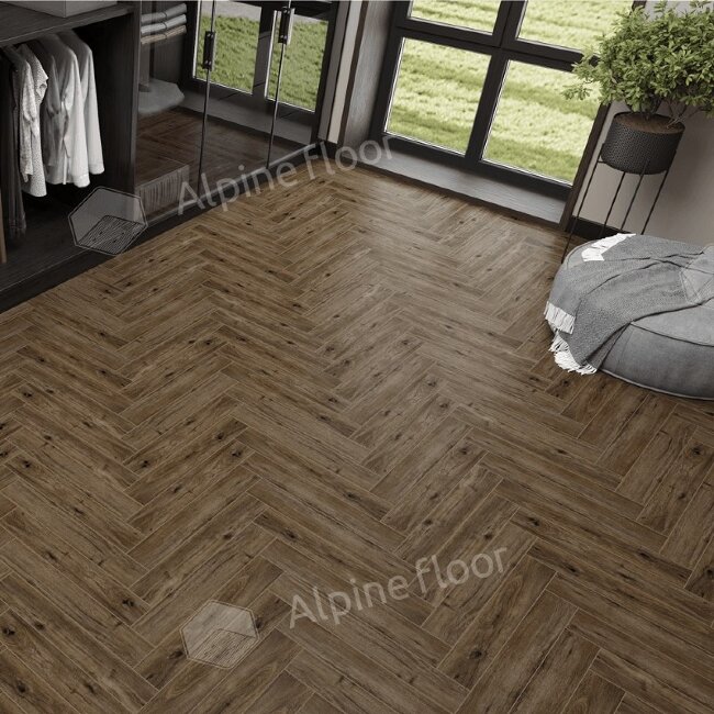 Ламинат Alpine Floor Herringbone 12 Pro LF106-10 Дуб Бордо