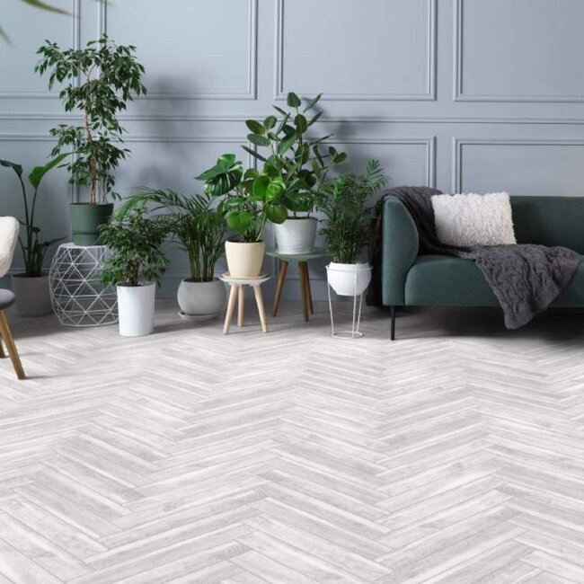 Ламинат Английская елка Aberhof Art Chateau ABF509 Орех Колхас Белый