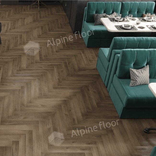 Ламинат Alpine Floor Herringbone 12 Pro LF106-1 Дуб Анжу