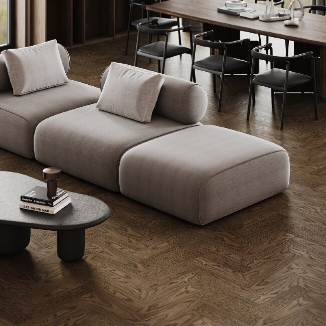 Кварцевый паркет Quartz Parquet Штучный паркет Дуб Брауни Кварцевый паркет Quartz Parquet Штучный паркет Дуб Брауни