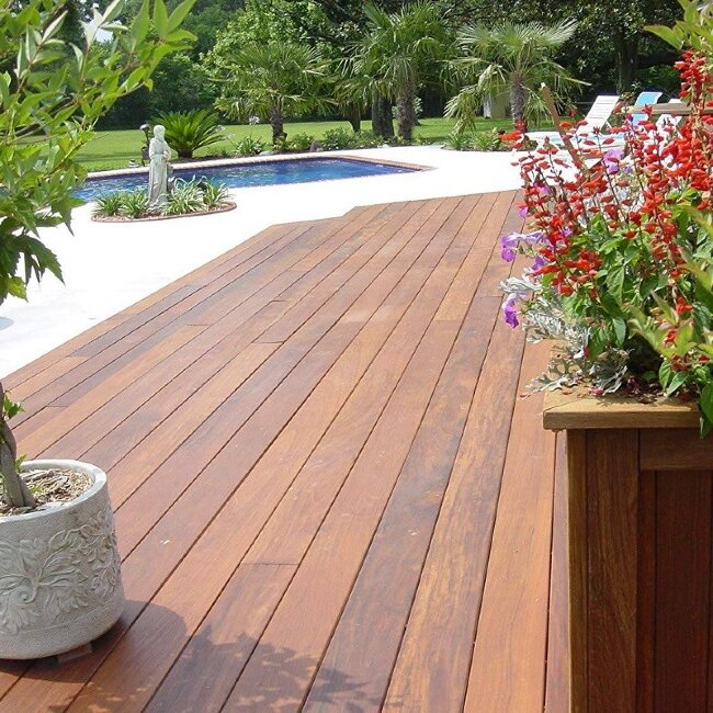 Террасная доска Ипе 2750х140х20 мм, гладкая/гладкая Террасная доска Ипе 2750х140х20 мм, гладкая/гладкая