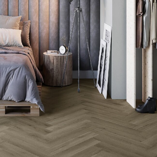 Виниловые полы Invictus Herringbone River Oak 48 Beaver 