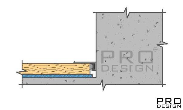 Щелевой плинтус PRO DESIGN MINI 7067 . Анодированный + 6 пружин