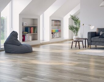 Паркетная доска PolarWood Классик 3П Ясень Уют Белый матовый лак