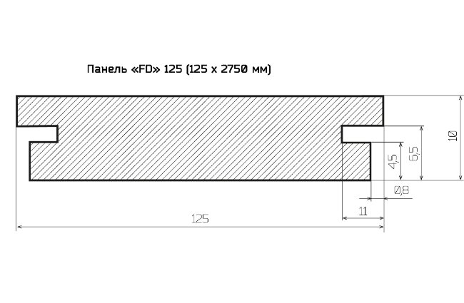 Стеновые панели Шпонированные FD 125 Дуб