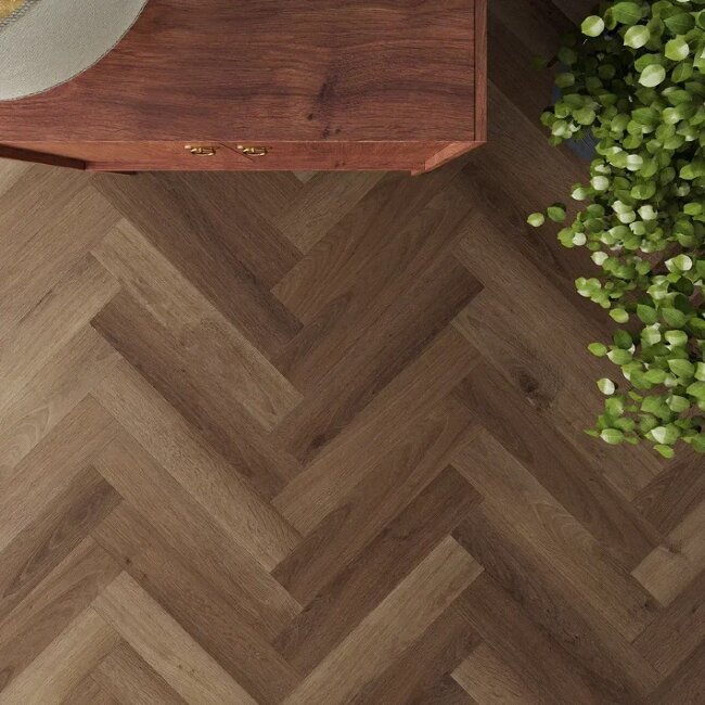 Виниловые полы Invictus Herringbone Highland Oak 42 Chocolate Виниловые полы Invictus Herringbone Highland Oak 42 Chocolate