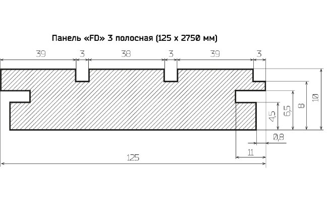 Стеновая панель FD Шпонированная FD 125 П3 Дуб Стеновая панель FD Шпонированная FD 125 П3 Дуб